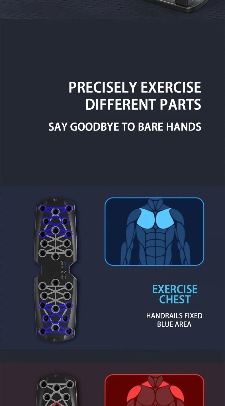 Push-up-Board-Set – Tragbare, multifunktionale Liegestütz-Stangen, klappbares Fitnessgerät für Brust-, Bauch-, Arm- und Rückentraining