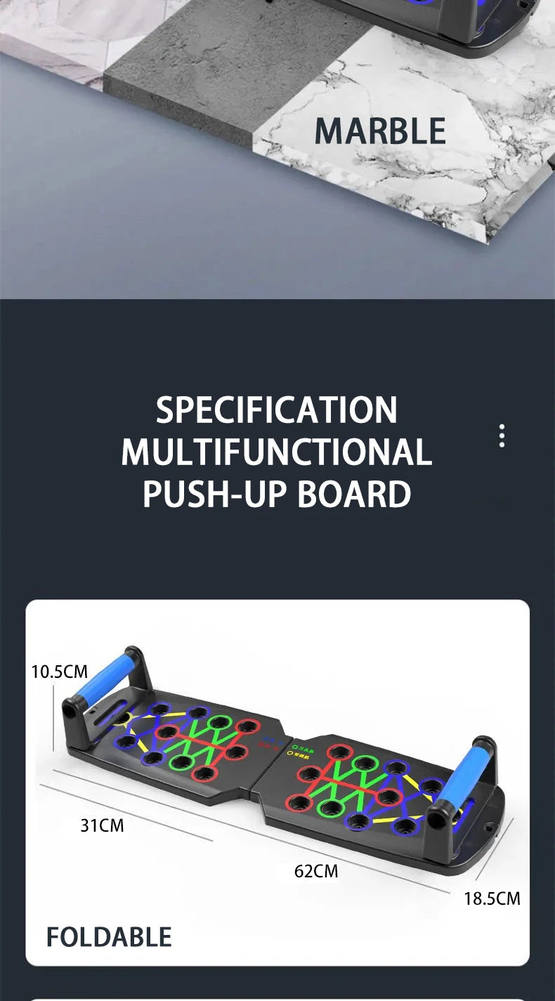 Push-up-Board-Set – Tragbare, multifunktionale Liegestütz-Stangen, klappbares Fitnessgerät für Brust-, Bauch-, Arm- und Rückentraining