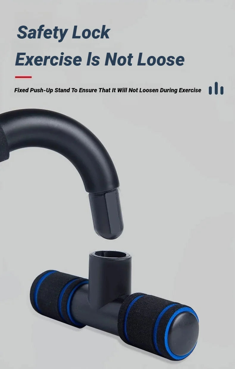 Rutschfeste H-förmige Push-up-Stangen – Heim-Fitness-Power-Rack-Griffe für Liegestütze, Arm- und Brustmuskeltraining