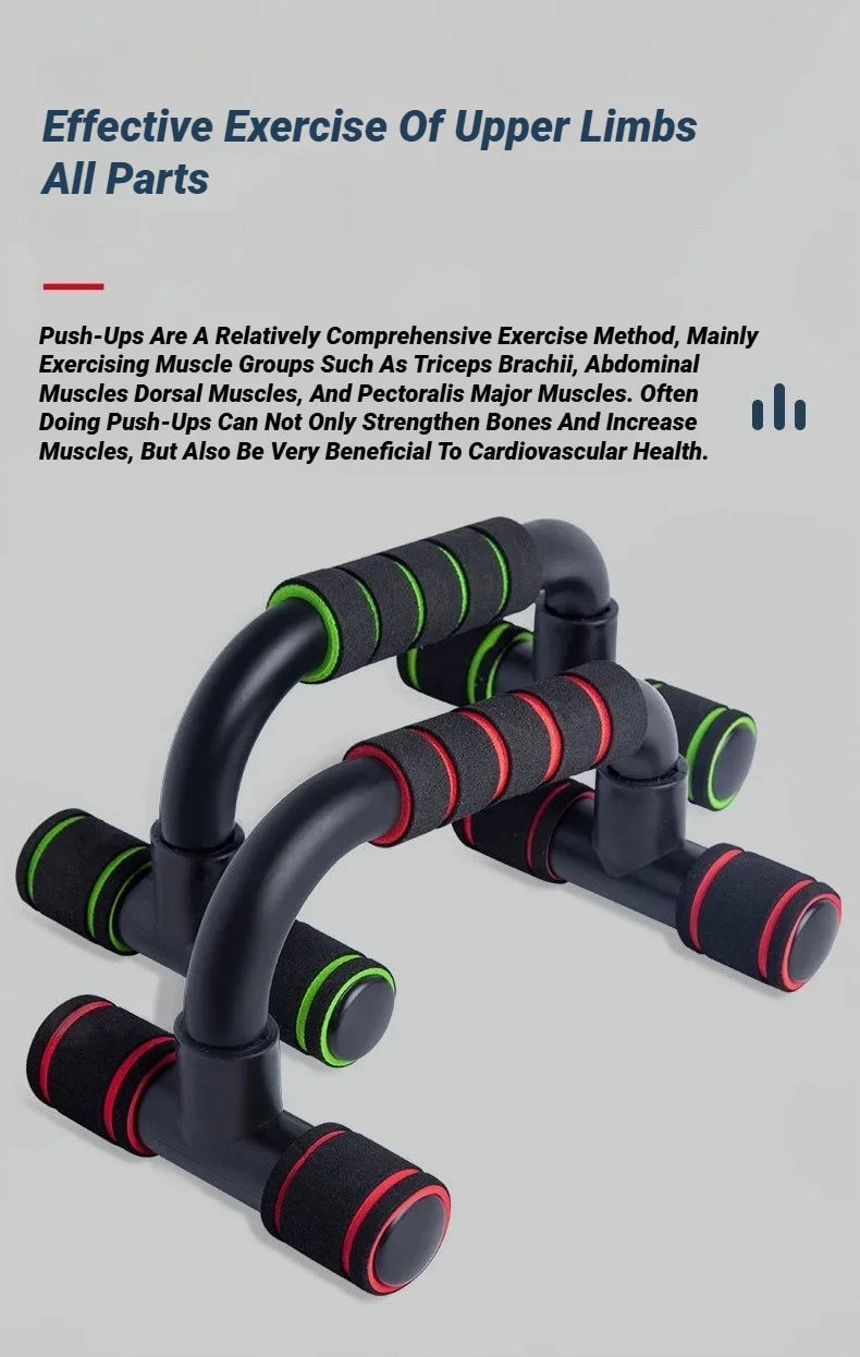 Rutschfeste H-förmige Push-up-Stangen – Heim-Fitness-Power-Rack-Griffe für Liegestütze, Arm- und Brustmuskeltraining