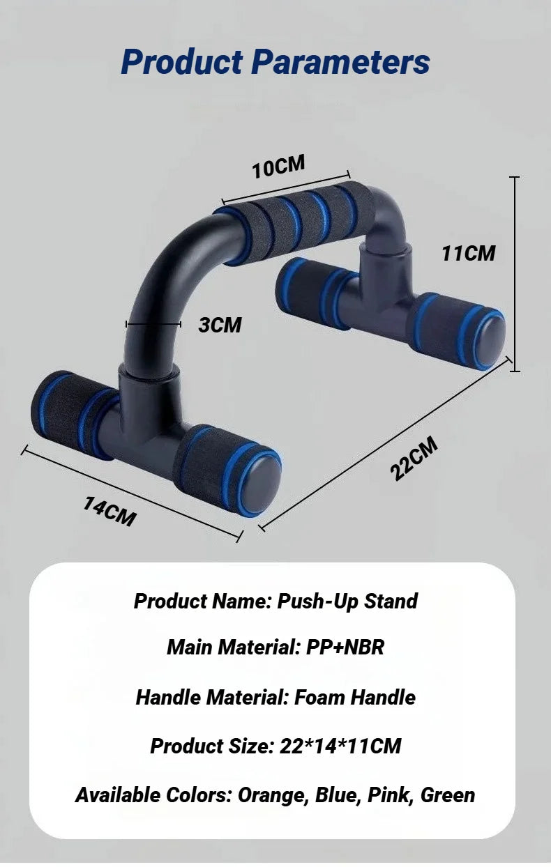 Rutschfeste H-förmige Push-up-Stangen – Heim-Fitness-Power-Rack-Griffe für Liegestütze, Arm- und Brustmuskeltraining